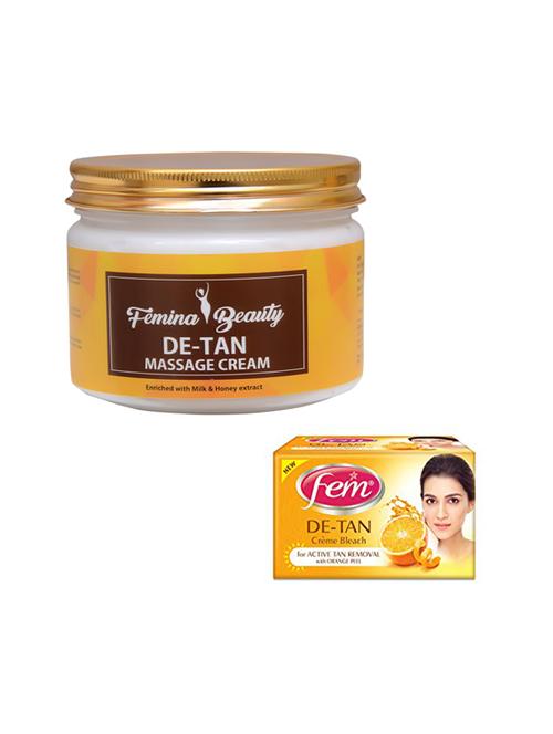 femina beauty de-tan cream with fem de-tan bleach - 17384616 - Very Small Image - 1