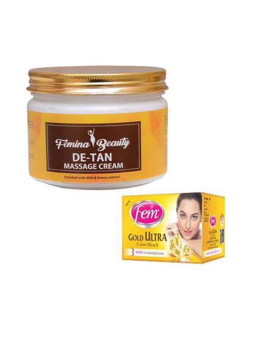 femina beauty de-tan cream with fem gold bleach - 17384620 - Very Small Image - 1