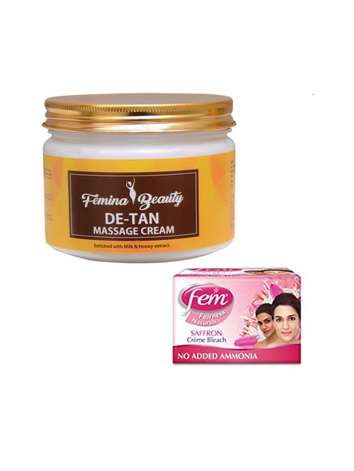 femina beauty de-tan cream with fem saffron bleach - 17384622 - Very Small Image - 1