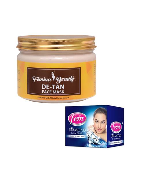 femina beauty de-tan mask with fem diamond bleach - 17384643 - Very Small Image - 1
