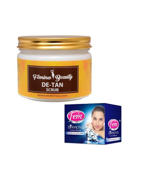 femina beauty de-tan scrub with fem diamond bleach - 17384655 - Very Small Image - 1