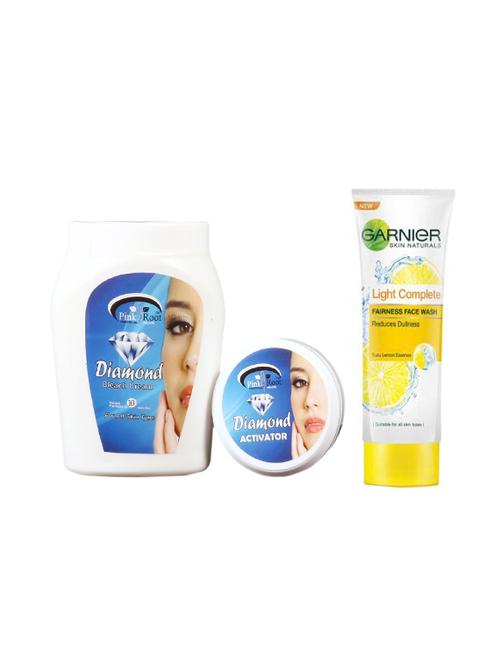 pink root diamond bleach 1kg with garnier light complete fairness face wash - 17384681 - Very Small Image - 1