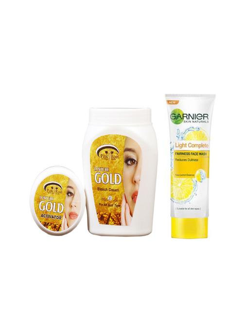 pink root gold bleach 1kg with garnier light complete fairness face wash - 17384686 - Very Small Image - 1