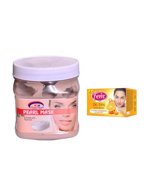 pink root pearl mask 500ml with fem de-tan creme bleach - 17384691 - Very Small Image - 1
