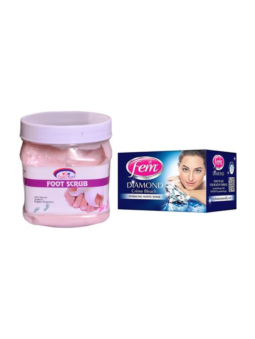 pink root foot scrub 500ml with fem diamond creme bleach - 17384718 - Very Small Image - 1