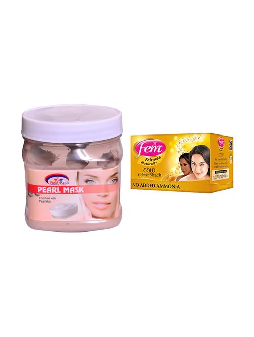 pink root pearl mask 500ml with fem gold creme bleach - 17384738 - Very Small Image - 1