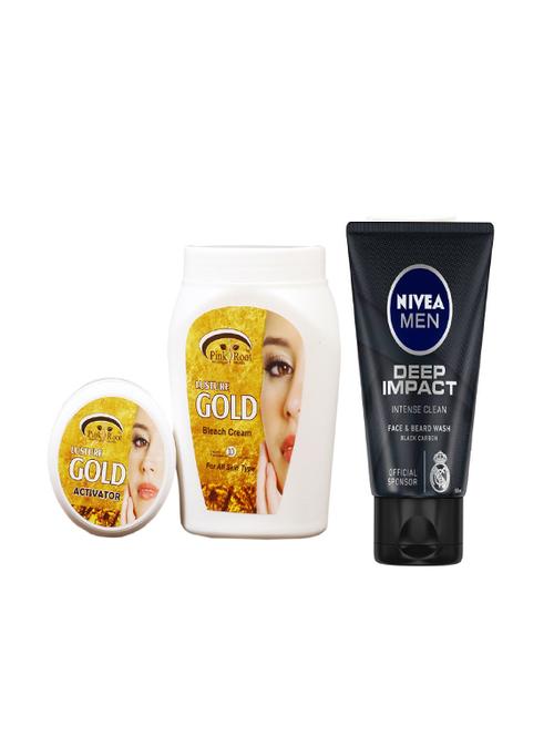 pink root gold bleach 1kg with nivea deep impact face and beard wash - 17384756 - Very Small Image - 1