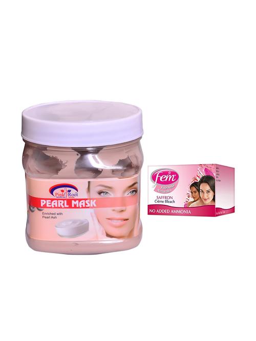 pink root pearl mask 500ml with fem saffron creme bleach - 17384761 - Very Small Image - 1
