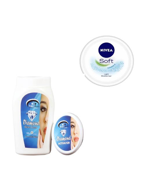 pink root diamond bleach 1kg with nivea soft vitamin e cream 100ml - 17384770 - Very Small Image - 1