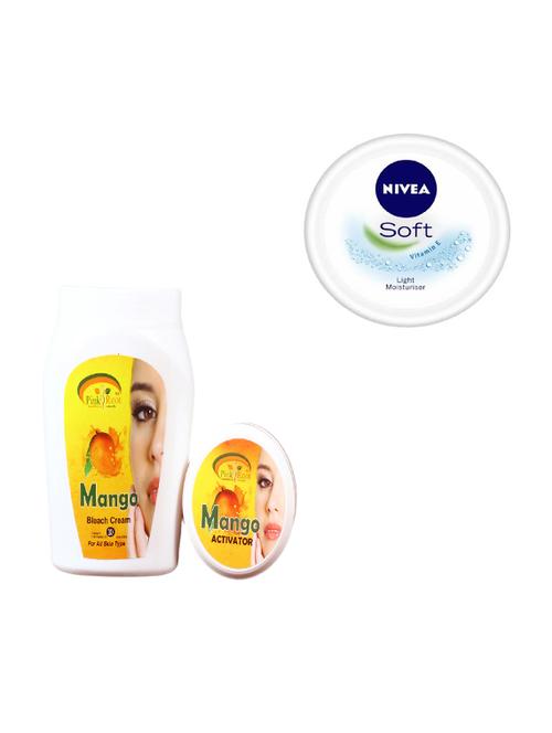 pink root mango bleach 1kg with nivea soft vitamin e cream 100ml - 17384786 - Very Small Image - 1