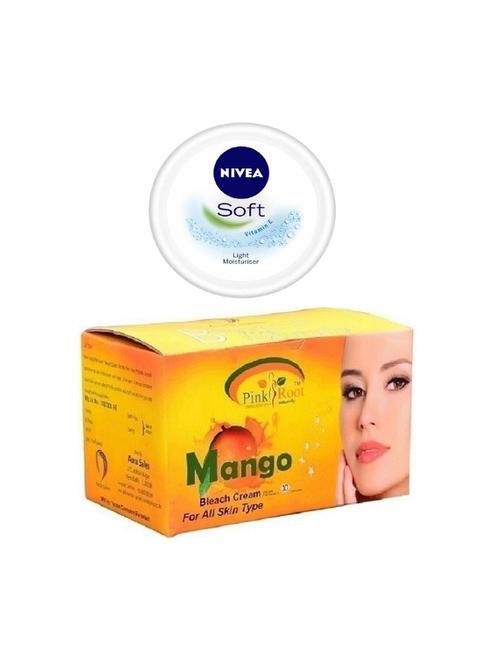 pink root mango bleach 250gm with nivea soft vitamin e cream 100ml - 17384788 - Very Small Image - 1