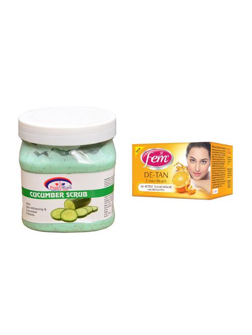 pink root cucumber scrub 500ml with fem de-tan bleach - 17384806 - Very Small Image - 1