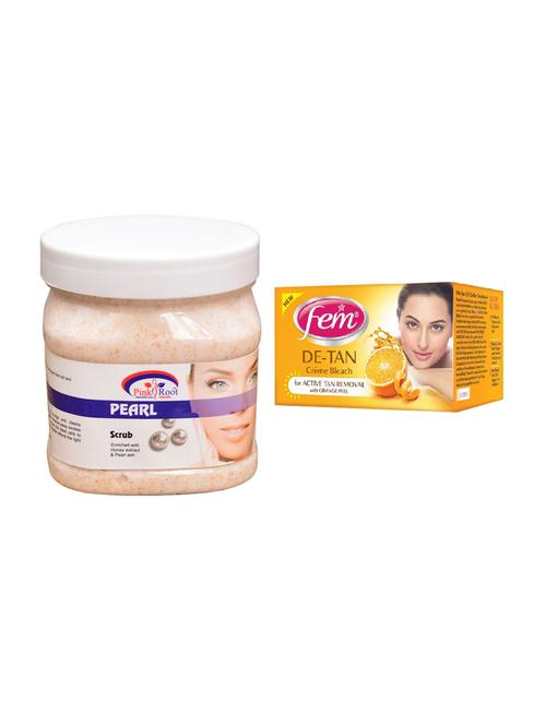 pink root pearl scrub 500ml with fem de-tan bleach - 17384822 - Very Small Image - 1