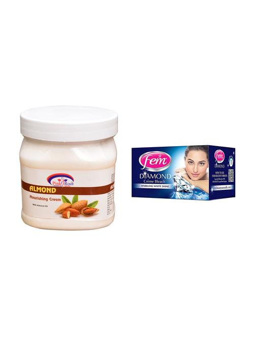 pink root almond nourishing cream 500ml with fem diamond bleach - 17384841 - Very Small Image - 1