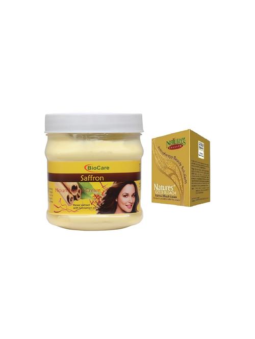 biocare saffron cream 500gm with natures gold bleach 50g - 17385187 - Very Small Image - 1