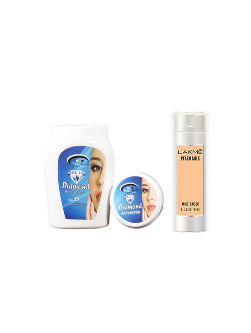 pink root diamond bleach 1kg with lakme peach milk moisturiser lotion - 17385238 - Very Small Image - 1