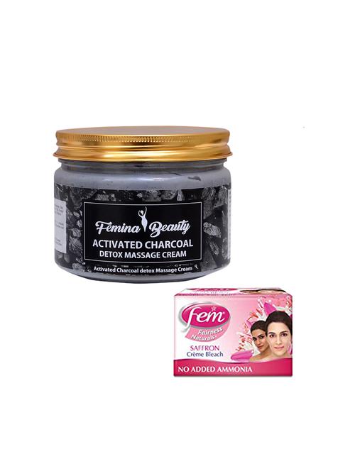 femina beauty charcoal cream with fem saffron bleach - 17385301 - Very Small Image - 1