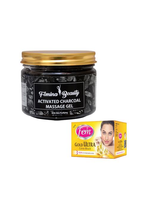 femina beauty charcoal gel with fem gold bleach - 17385306 - Very Small Image - 1