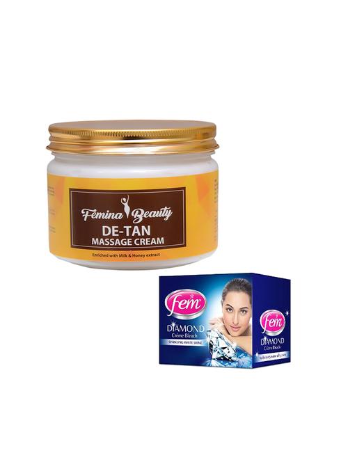 femina beauty de-tan cream with fem diamond bleach - 17385323 - Very Small Image - 1