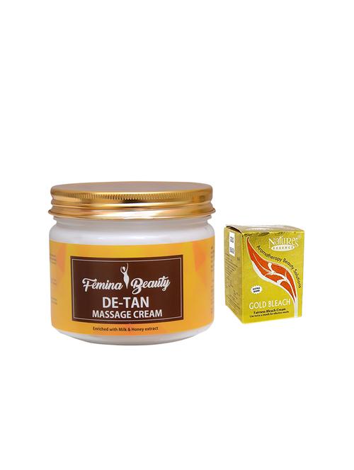 femina beauty de-tan cream with lotus natures essence gold bleach - 17385326 - Very Small Image - 1