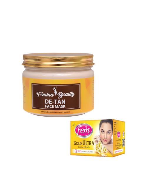 femina beauty de-tan mask with fem gold bleach - 17385336 - Very Small Image - 1