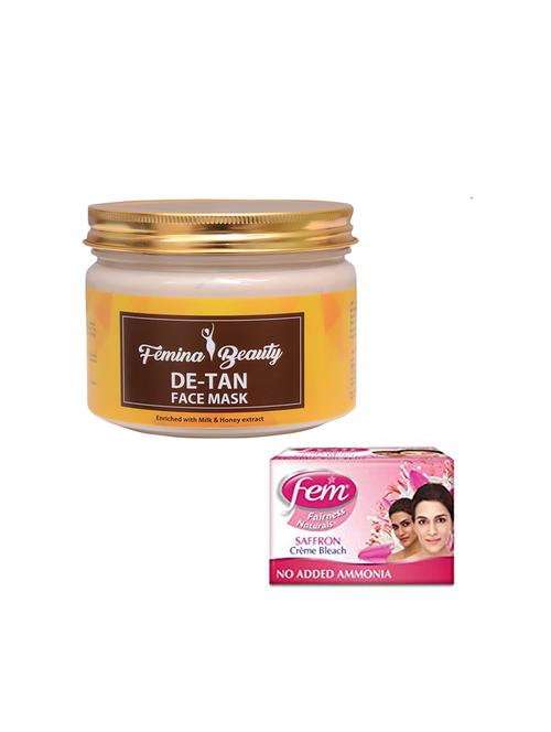 femina beauty de-tan mask with fem saffron bleach - 17385337 - Very Small Image - 1