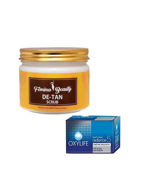 femina beauty de-tan scrub with oxylife bleach - 17385345 - Very Small Image - 1