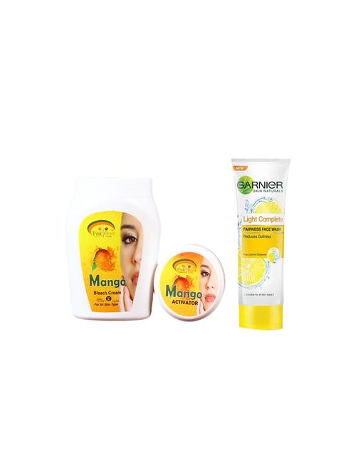 pink root mango bleach 1kg with garnier light complete fairness face wash - 17385358 - Very Small Image - 1