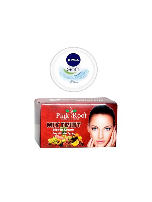pink root fruit bleach with nivea soft vitamin e cream 100ml - 17385399 - Very Small Image - 1