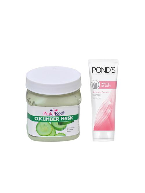 pink root cucumber mask 500g with pond's white beauty facewash - 17385480 - Very Small Image - 1