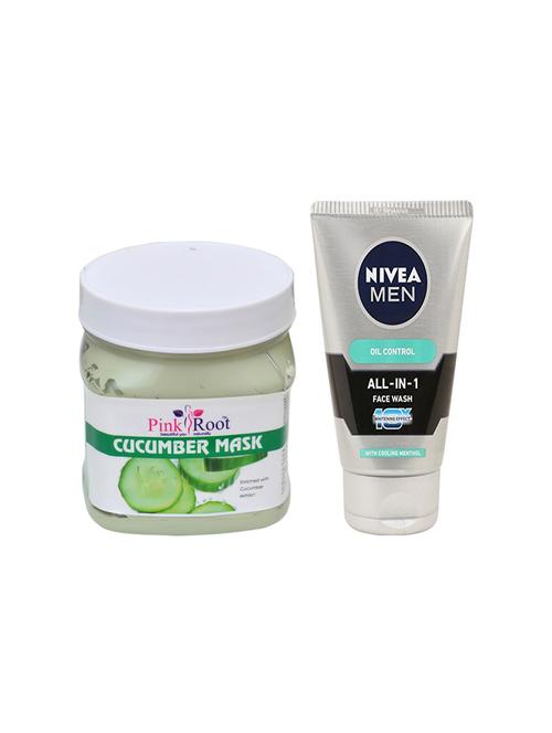 pink root cucumber mask 500ml with nivea oil control face wash - 17385519 - Very Small Image - 1