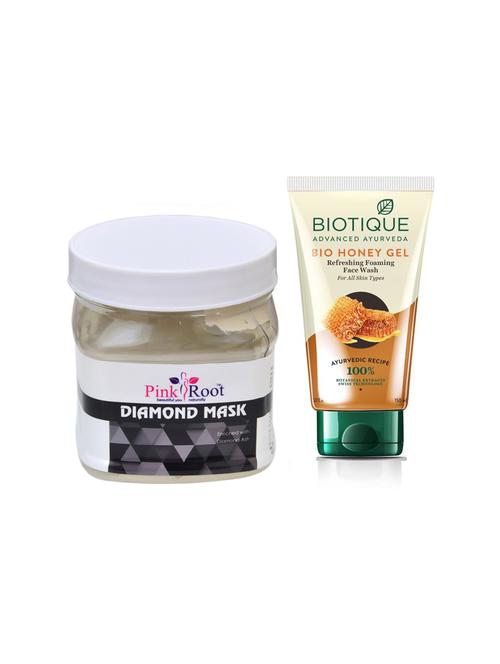 pink root diamond mask 500g with biotique honey facewash - 17385532 - Very Small Image - 1