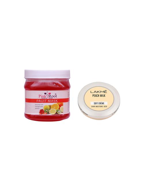 pink root fruit mask with lakme peach milk soft creme - 17385589 - Very Small Image - 1