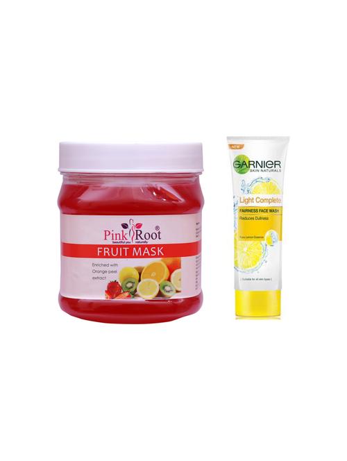 pink root fruit mask with garnier light complete fairness face wash - 17385631 - Very Small Image - 1
