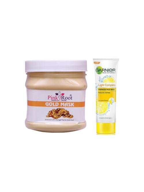 pink root gold mask with garnier light complete fairness face wash - 17385632 - Very Small Image - 1