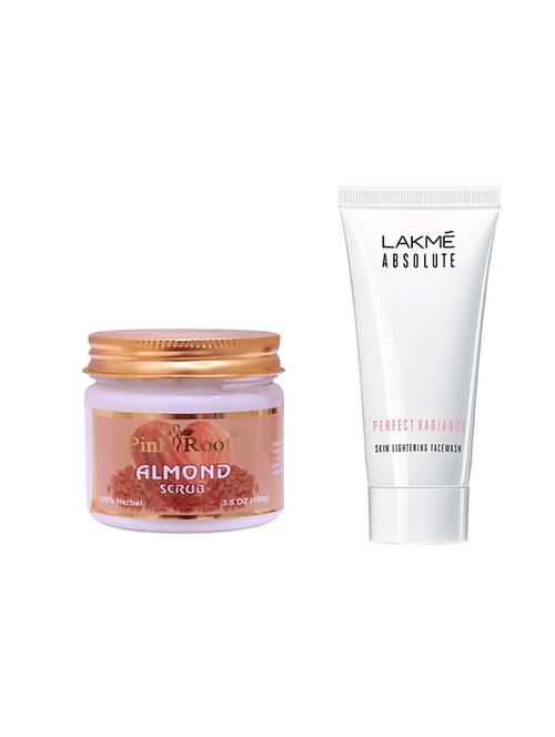 pink root almond scrub 100gm with lakme absolute face wash - 17386013 - Very Small Image - 1