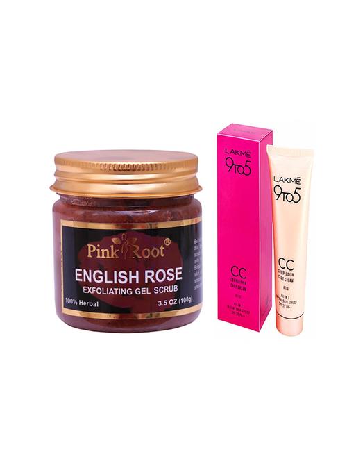 pink root english rose scrub with lakme 9to5 cc cream - 17386050 - Very Small Image - 1