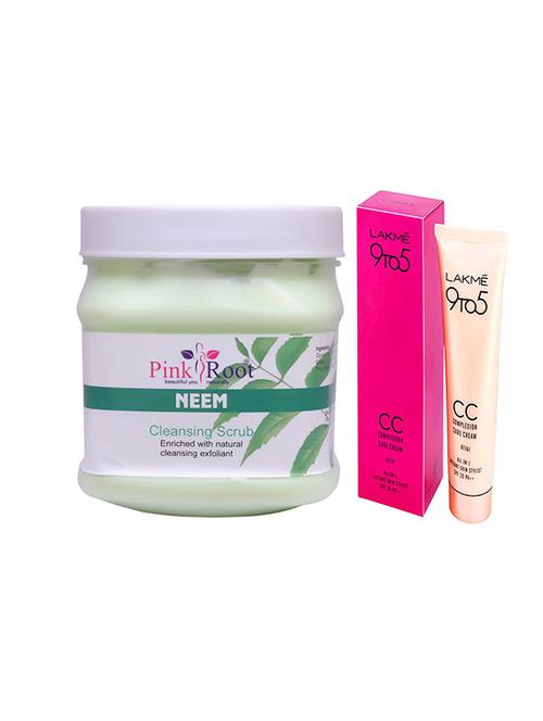 pink root neem scrub with lakme 9to5 cc cream - 17386056 - Very Small Image - 1