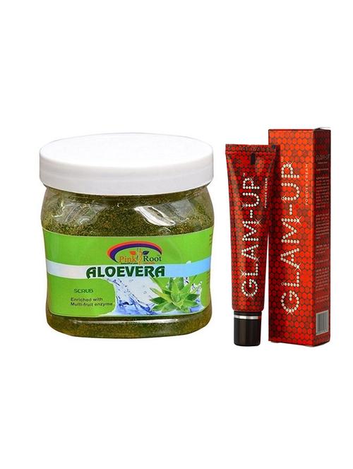 pink root aloevera scrub with glam up - 17386107 - Very Small Image - 1