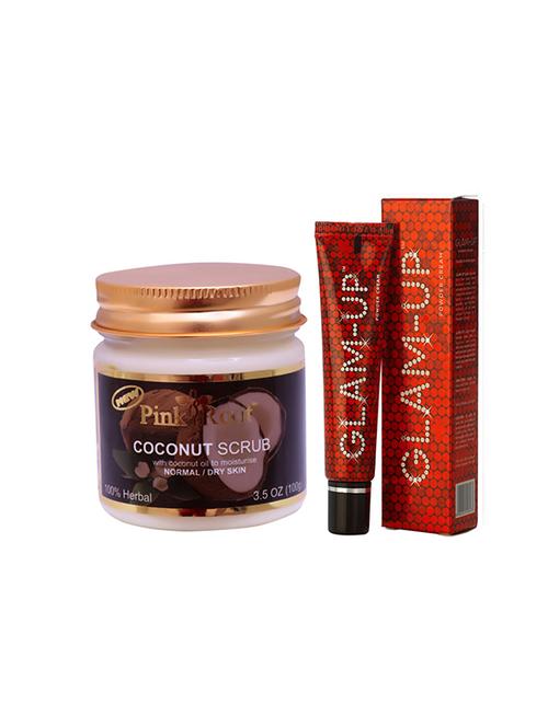 pink root coconut scrub 100gm with glam up - 17386132 - Very Small Image - 1