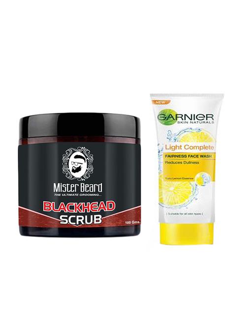 mister beard blackhead scrub with garnier light complete fairness face wash - 17386185 - Very Small Image - 1