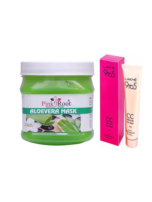 pink root aloevera mask with lakme 9to5 cc cream - 17386258 - Very Small Image - 1
