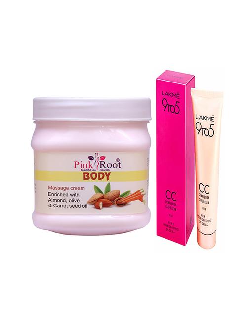 pink root body cream with lakme 9to5 cc cream - 17386259 - Very Small Image - 1