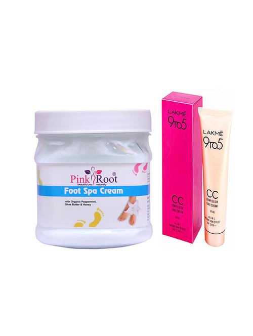 pink root foot spa cream with lakme 9to5 cc cream - 17386273 - Very Small Image - 1