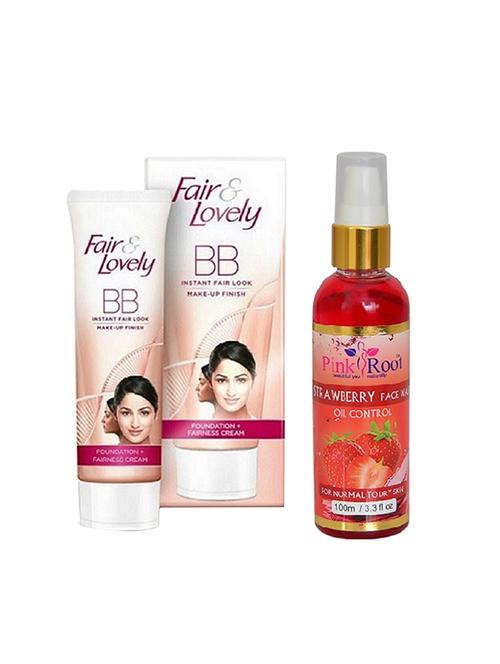 pink root strawberry face wash 100ml with fair & lovely bb cream 40gm - 17386379 - Very Small Image - 1