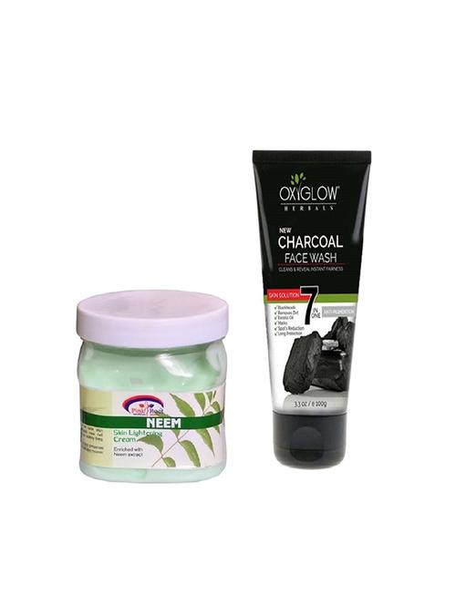 pink root neem cream 500ml with oxyglow charcoal face wash - 17386402 - Very Small Image - 1