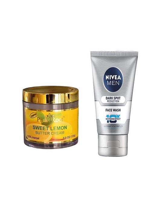 pink root sweet lemon butter cream 100g with nivea men dark spot reduction face wash - 17386464 - Very Small Image - 1