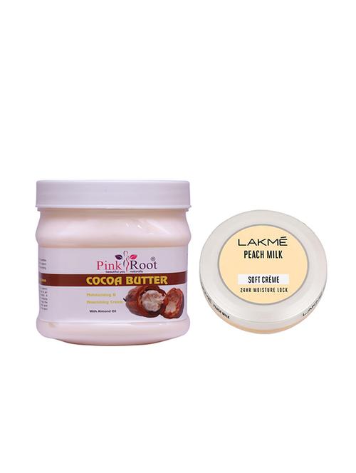 pink root cocoa butter cream with lakme peach milk soft creme - 17386601 - Very Small Image - 1