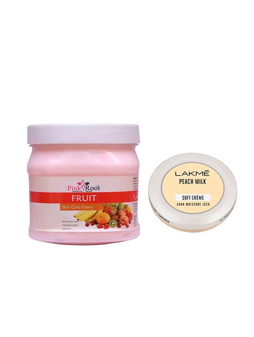 pink root fruit cream with lakme peach milk soft creme - 17386607 - Very Small Image - 1