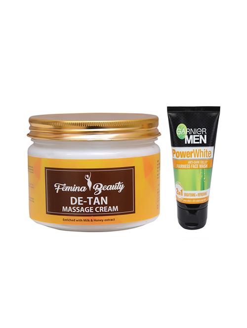 femina beauty de-tan cream with garnier power white face wash - 17386652 - Very Small Image - 1